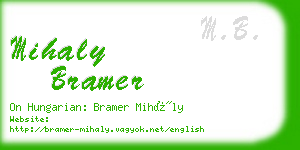 mihaly bramer business card